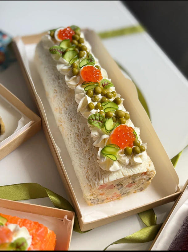 Оливье в рулете на 6 человек Оливье в рулете на 6 человек