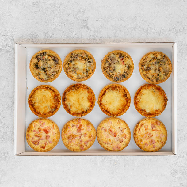 Бокс с закусками в тарталетках (запечённые) (12шт)