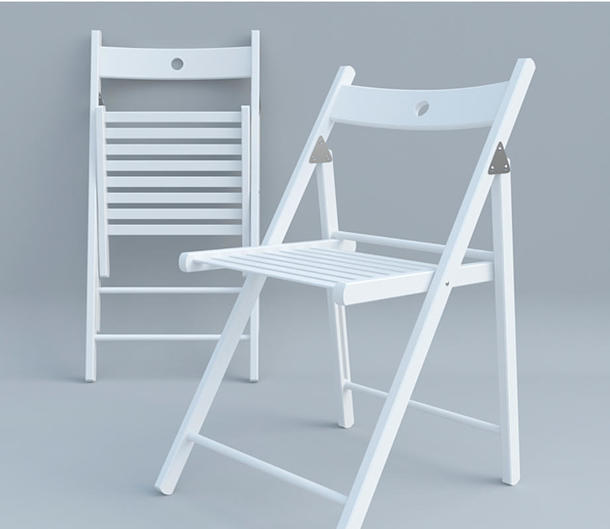 Стулья ИКЕЯ (белый, раскладной, деревянный)