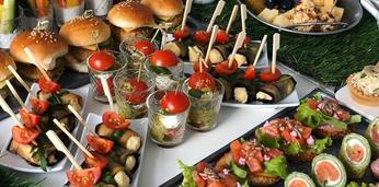 Фуршетное меню с бургерами на 10 персон